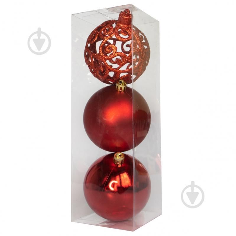 Набор елочных шаров Девилон 251666 d80 мм 3 шт./уп. - фото 1