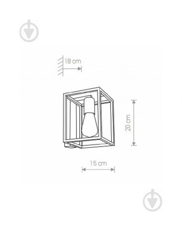 Бра Nowodvorski Crate 1x60 Вт E27 чорний 9046 - фото 2