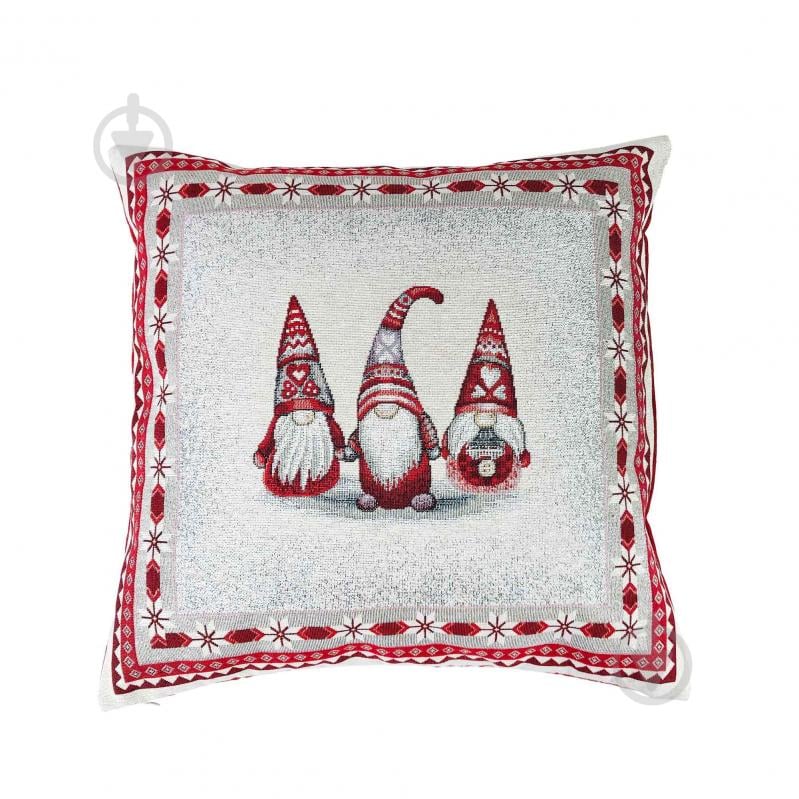 Подушка декоративна Snowfall Тріо гномів 45x45 см Прованс - фото 1 Подушка декоративна Snowfall Тріо гномів 45x45 см Прованс - фото 1