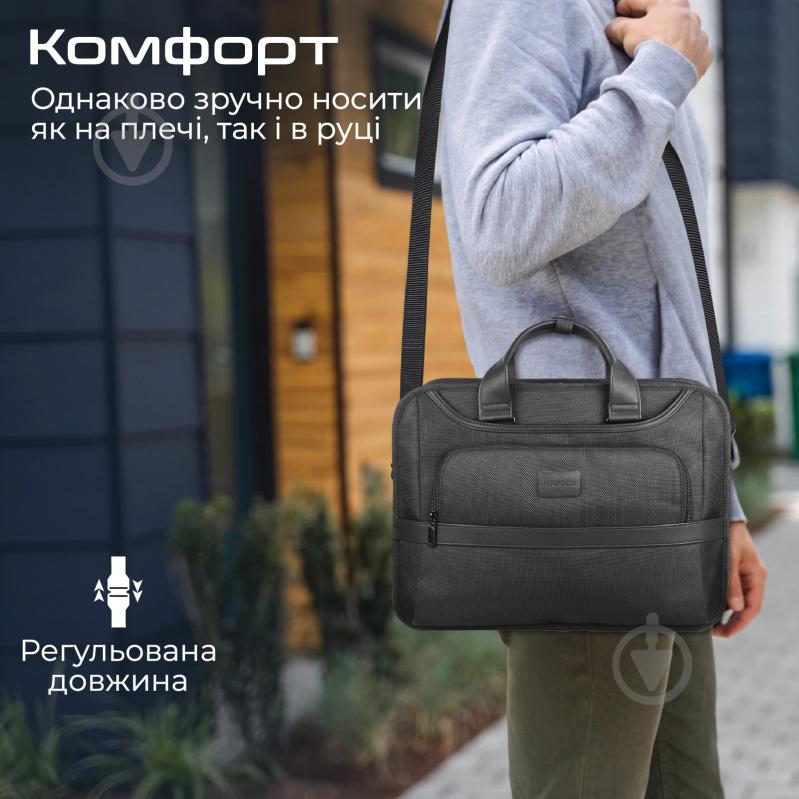 Сумка для ноутбука Promate Paramount-MB 15.6" black (paramount-mb) - фото 6