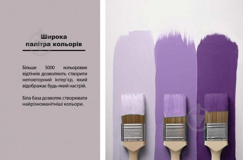 Краска акриловая Feidal Innenlatex Seidenmatt шелковистый мат белый 1 л - фото 4