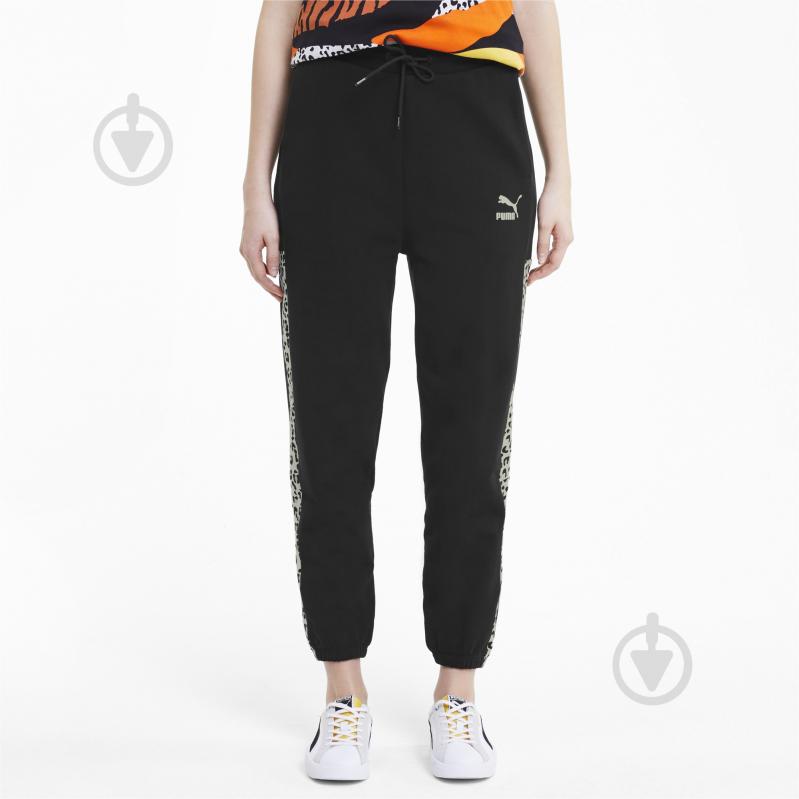 Брюки Puma Classics Graphics Track Pant 59773551 р. M черный - фото 1
