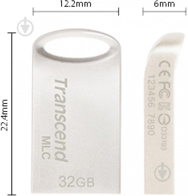 Флешпам'ять Transcend JetFlash 720 32 ГБ USB 3.0 silver (TS32GJF720S) - фото 4