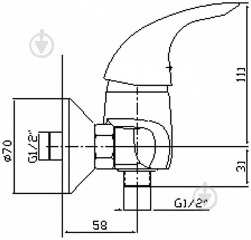 Смеситель для душа Mixxen Ирида HB9567240C - фото 2