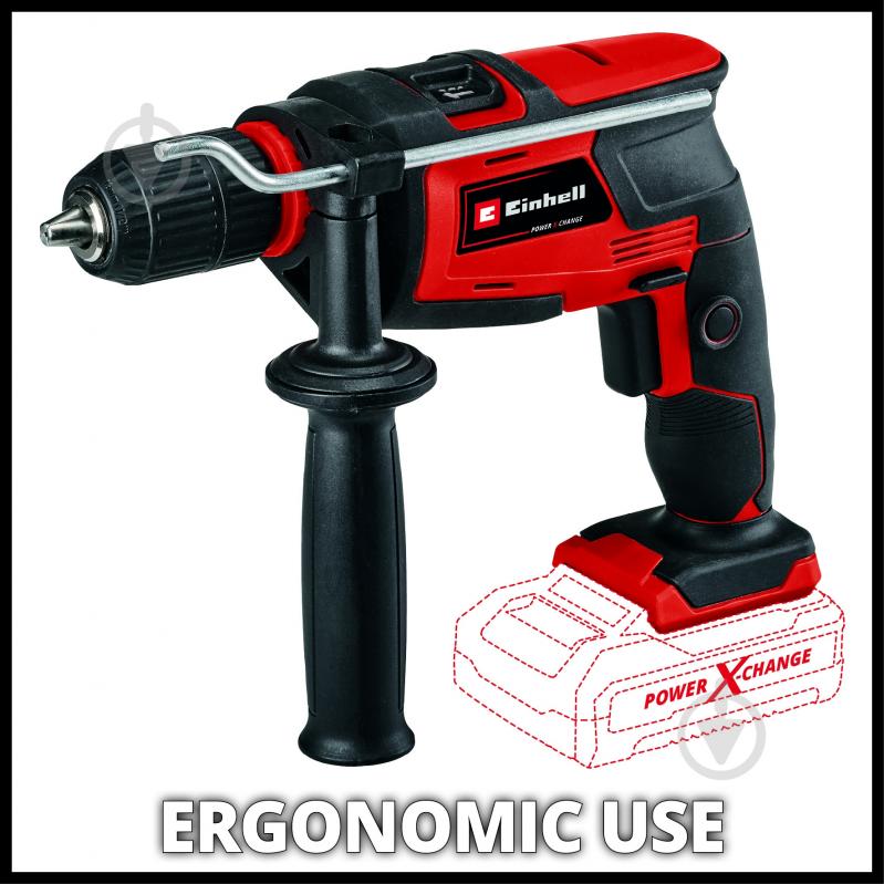 Дрель ударная Einhell аккумуляторная TC-ID 18 Li 2.5 Ah 4513960 Set1 - фото 6