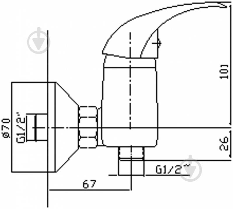 Змішувач для душу Mixxen Фенікс HB9105030C - фото 2