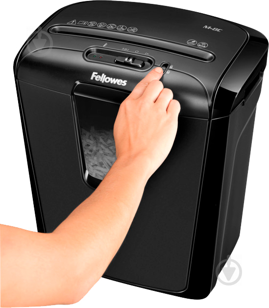 Уничтожитель документов M-8c 8 аркушів 4х50 мм 15 л Fellowes - фото 4