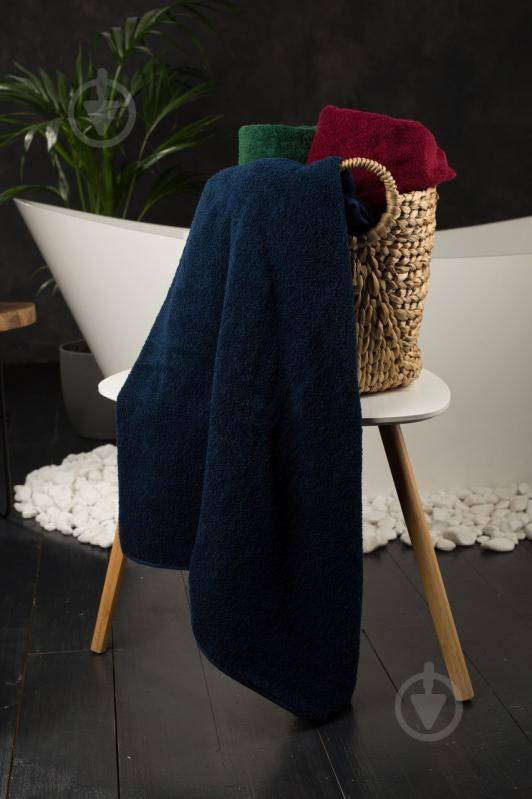 Полотенце махровое 100x150 см темно-синий IDEAL TEXTILE - фото 1