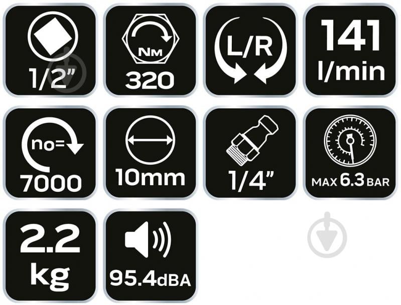 Гайковерт пневматический NEO tools 14-502 - фото 8