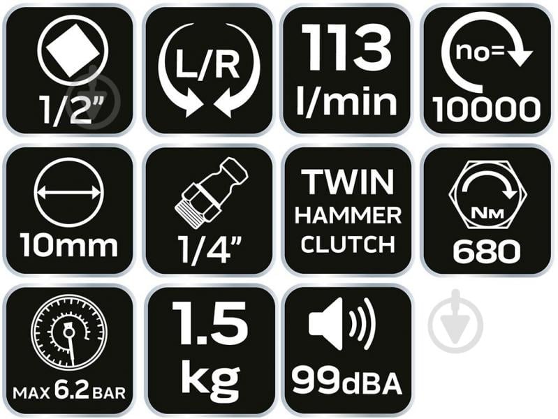 Гайковерт пневматический NEO tools 14-004 - фото 7