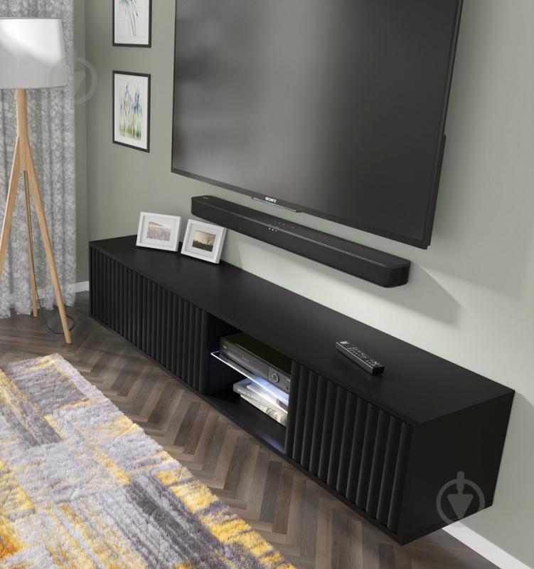 Тумба под ТВ BIM Furniture Mita 3д 1560x310x310 мм черный матовый(MITA_TV_STAND_156_BLACK_MAT) - фото 8 Тумба под ТВ BIM Furniture Mita 3д 1560x310x310 мм черный матовый(MITA_TV_STAND_156_BLACK_MAT) - фото 8