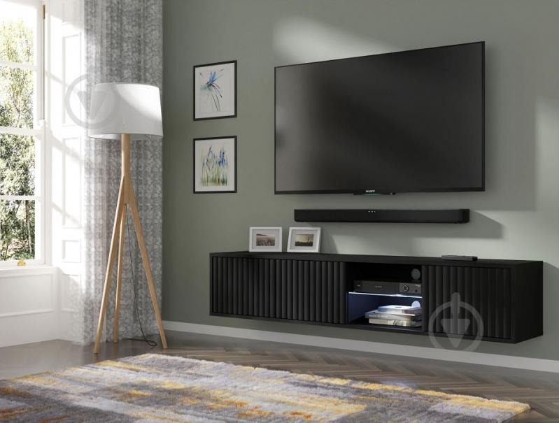 Тумба под ТВ BIM Furniture Mita 3д 1560x310x310 мм черный матовый(MITA_TV_STAND_156_BLACK_MAT) - фото 9 Тумба под ТВ BIM Furniture Mita 3д 1560x310x310 мм черный матовый(MITA_TV_STAND_156_BLACK_MAT) - фото 9