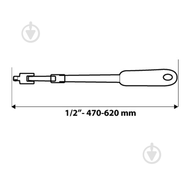 Вороток NEO tools 1/2"(F)×3/4"(M) 08-553 - фото 2