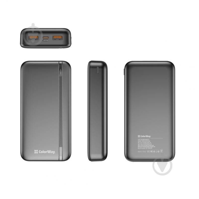 Повербанк ColorWay EnergyPlus 20000 mAh black (CW-PB200LPB4BK-PD) - фото 3