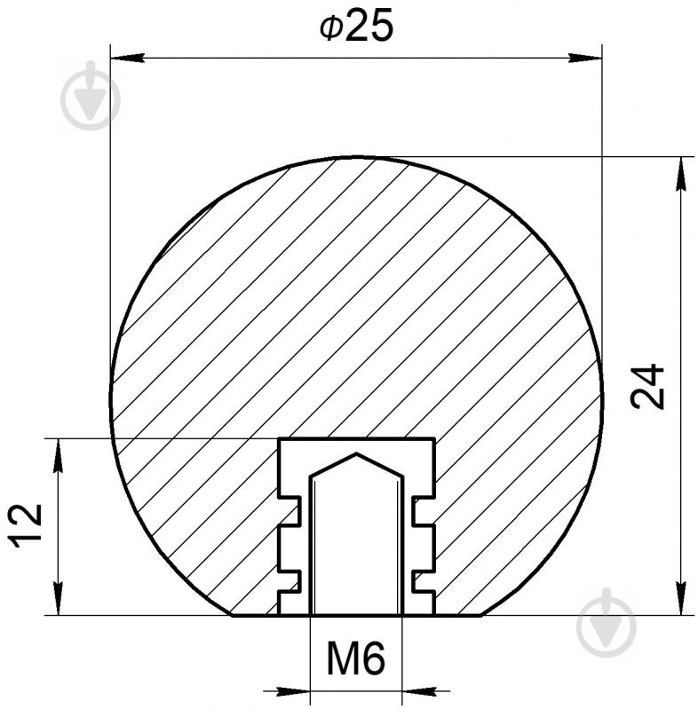 Гайка-ручка шар D=25 М6 карболит - фото 3