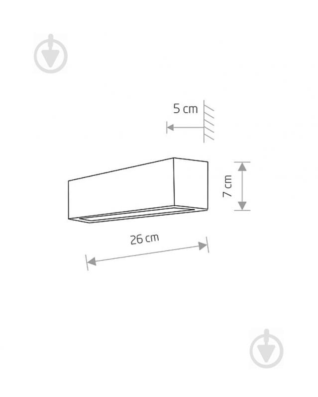 Бра Nowodvorski Straightall Led 1x40 Вт E14 графитовый 6350 - фото 2