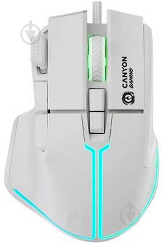 Миша Canyon Fortnax GM-636 RGB Wired white (CND-SGM636W) - фото 3