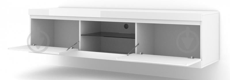 Тумба под ТВ BIM Furniture Net 2д 1800x460x400 мм белый матовый/белый глянец(TV_STAND_NET_180_WHITE_GLOSS) - фото 2