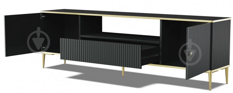 Тумба под ТВ BIM Furniture Petra 2д2ш 1800x550x350 мм черный матовый(PETRA_TV_STAND_180_2D1S_BLACK_) - фото 2 Тумба под ТВ BIM Furniture Petra 2д2ш 1800x550x350 мм черный матовый(PETRA_TV_STAND_180_2D1S_BLACK_) - фото 2