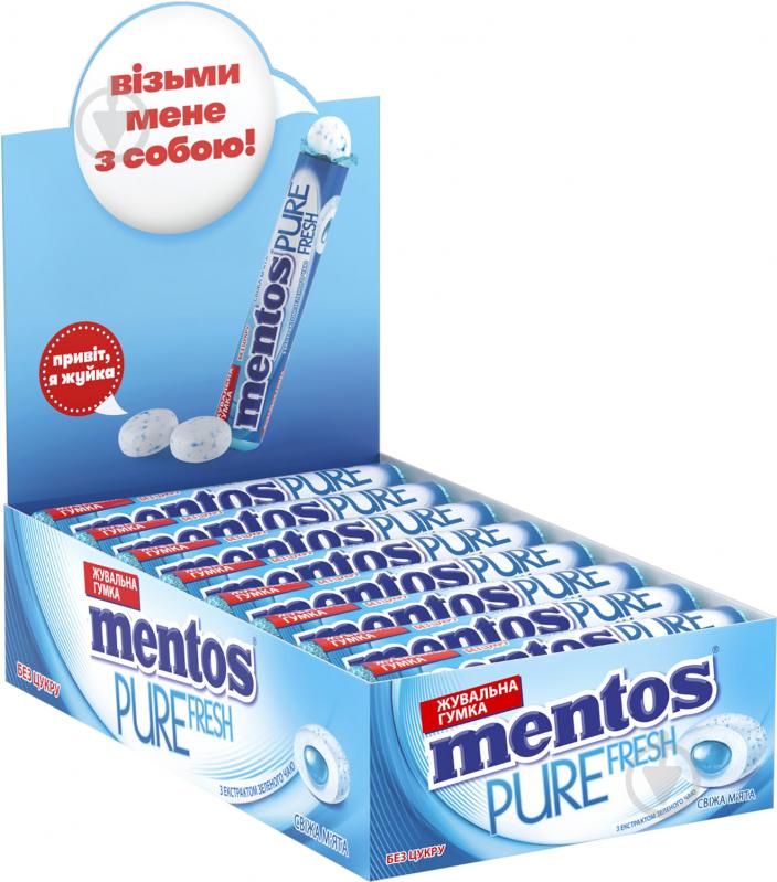 Жевательная резинка Mentos Pure Fresh Roll Мята - фото 1