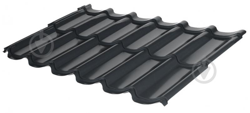 Металлочерепица RAUNI Standard мат RAL 7024 1180x740 мм - фото 1