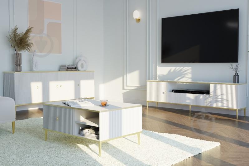 Тумба під ТВ BIM Furniture Petra 2д2ш 1800x550x350 мм білий матовий(PETRA_TV_STAND_180_2D1S_WHITE_) - фото 7 Тумба під ТВ BIM Furniture Petra 2д2ш 1800x550x350 мм білий матовий(PETRA_TV_STAND_180_2D1S_WHITE_) - фото 7