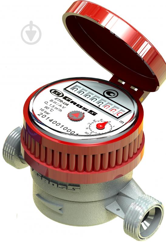 Лічильник гарячої води Gross ETW-15/100-R80 без згонів - фото 1