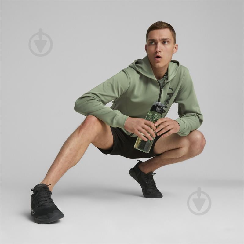 Джемпер Puma PUMA FIT DOUBLE KNIT FZ HOODIE 52388544 р.M зелений - фото 4