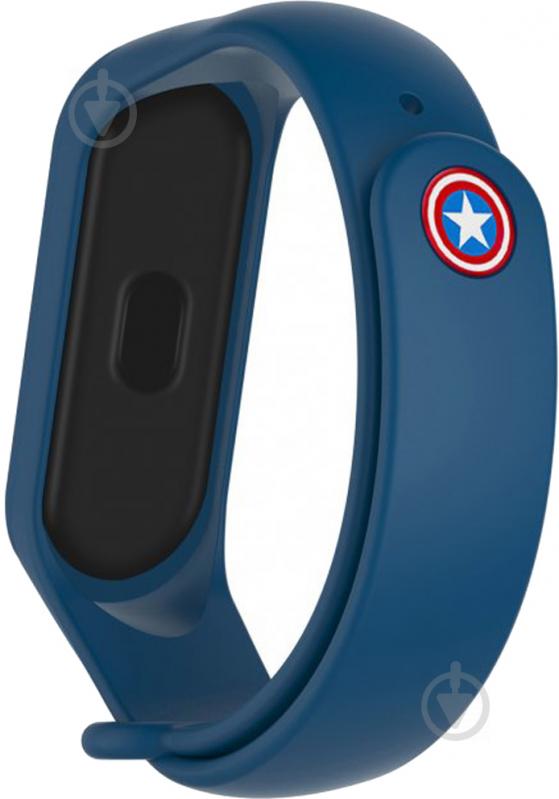 Змінний ремінець Armorstandart Superhero Edition для Xiaomi Mi Band 4/3 Captain America Blue (ARM55061) - фото 1