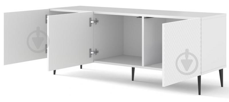 Тумба під ТВ BIM Furniture Ravenna 3д 1500x560x420 мм чорний/білий (RAVENNA_C_DIAMOND_MDF_HG_TV_ST) - фото 2 Тумба під ТВ BIM Furniture Ravenna 3д 1500x560x420 мм чорний/білий (RAVENNA_C_DIAMOND_MDF_HG_TV_ST) - фото 2