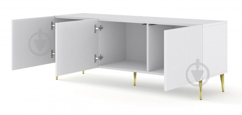 Тумба под ТВ BIM Furniture Ravenna 3д 1500x560x420 мм золотой/белый матовый (RAVENNA_B_FOILED_MDF_TV_STAND_) - фото 2 Тумба под ТВ BIM Furniture Ravenna 3д 1500x560x420 мм золотой/белый матовый (RAVENNA_B_FOILED_MDF_TV_STAND_) - фото 2