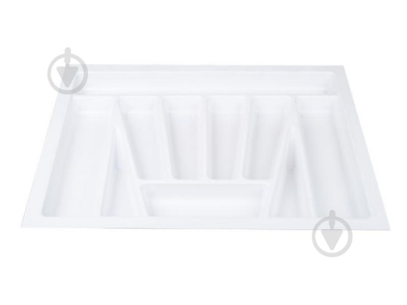 Лоток для столовых приборов Verso 630x430x40 мм фасад 700 мм пластиковый белый - фото 1