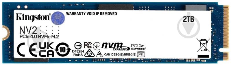 SSD-накопичувач Kingston NVMe 2000GB M.2 PCI Express 4.0 x4 (SNV2S/2000G) - фото 1