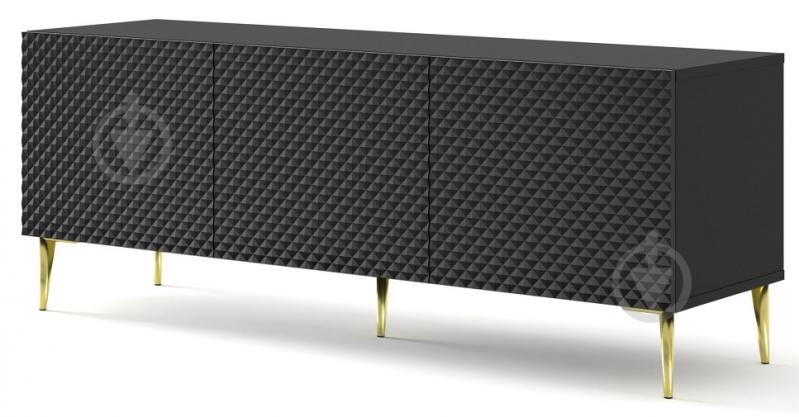 Тумба під ТВ BIM Furniture Ravenna 3д 1500x560x420 мм чорний/золотий(RAVENNA_C_DIAMOND_MDF_HG_TV_ST) - фото 1