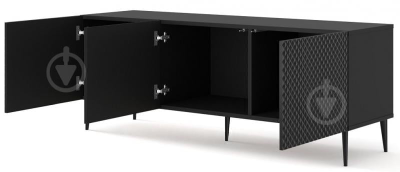 Тумба під ТВ BIM Furniture Ravenna 3д 1500x560x420 мм чорний(RAVENNA_C_DIAMOND_MDF_HG_TV_ST) - фото 2
