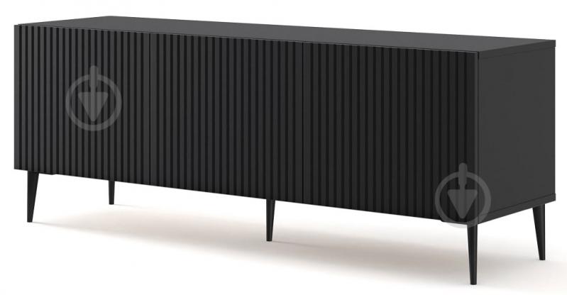 Тумба под ТВ BIM Furniture Ravenna 3д 1500x560x420 мм черный матовый/черный(RAVENNA_B_FOILED_MDF_TV_STAND_) - фото 1 Тумба под ТВ BIM Furniture Ravenna 3д 1500x560x420 мм черный матовый/черный(RAVENNA_B_FOILED_MDF_TV_STAND_) - фото 1
