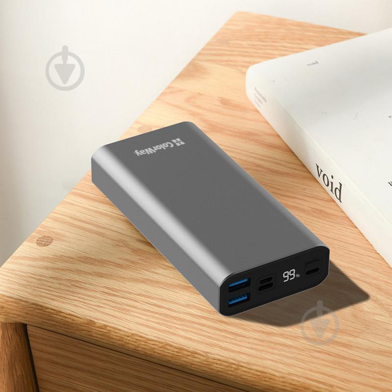 Повербанк ColorWay 20000 mAh gray (CW-PB200LPH3GR-PDD) - фото 10