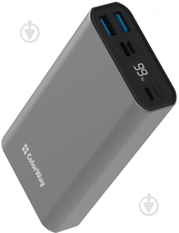 Повербанк ColorWay 20000 mAh gray (CW-PB200LPH3GR-PDD) - фото 3