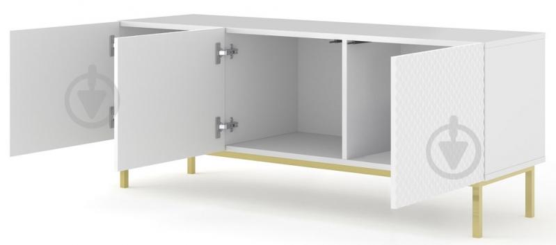 Тумба під ТВ BIM Furniture Ravenna 3д 1500x580x420 мм золотий/білий (RAVENNA_C_DIAMOND_MDF_HG_TV_ST) - фото 2 Тумба під ТВ BIM Furniture Ravenna 3д 1500x580x420 мм золотий/білий (RAVENNA_C_DIAMOND_MDF_HG_TV_ST) - фото 2