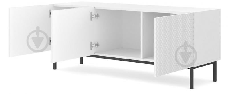 Тумба під ТВ BIM Furniture Ravenna 3д 1500x580x420 мм чорний/білий (RAVENNA_C_DIAMOND_MDF_HG_TV_ST) - фото 2 Тумба під ТВ BIM Furniture Ravenna 3д 1500x580x420 мм чорний/білий (RAVENNA_C_DIAMOND_MDF_HG_TV_ST) - фото 2