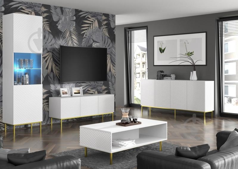 Тумба під ТВ BIM Furniture Ravenna 3д 1500x580x420 мм чорний/білий (RAVENNA_C_DIAMOND_MDF_HG_TV_ST) - фото 6 Тумба під ТВ BIM Furniture Ravenna 3д 1500x580x420 мм чорний/білий (RAVENNA_C_DIAMOND_MDF_HG_TV_ST) - фото 6