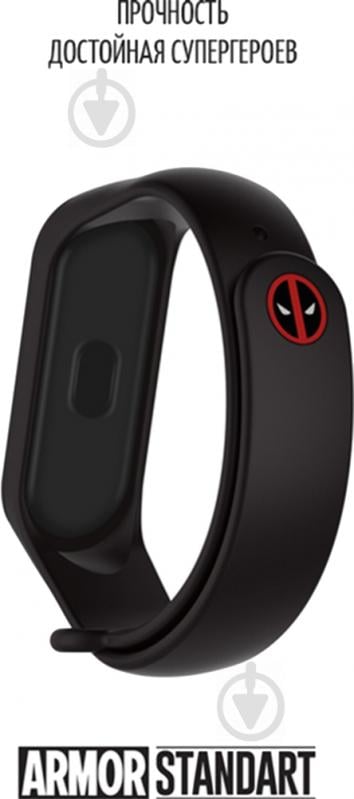 Сменный ремешок Armorstandart Superhero Edition для Xiaomi Mi Band 6/5 Deadpool Black (ARM57071) - фото 3