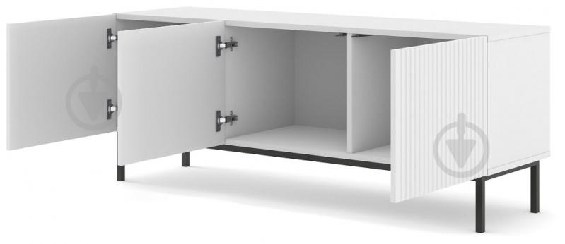 Тумба під ТВ BIM Furniture Ravenna 3д 1500x580x420 мм чорний матовий/білий матовий (RAVENNA_B_FOILED_MDF_TV_STAND_) - фото 2 Тумба під ТВ BIM Furniture Ravenna 3д 1500x580x420 мм чорний матовий/білий матовий (RAVENNA_B_FOILED_MDF_TV_STAND_) - фото 2