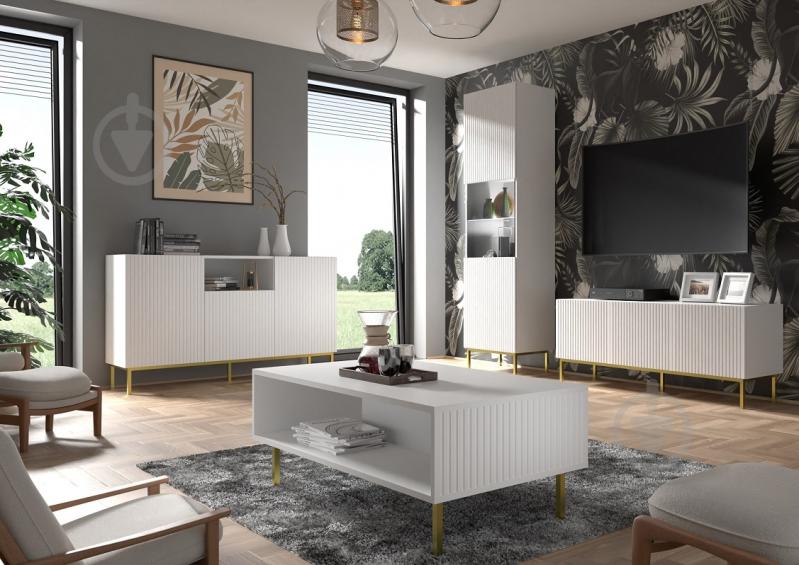 Тумба під ТВ BIM Furniture Ravenna 3д 1500x580x420 мм чорний матовий/білий матовий (RAVENNA_B_FOILED_MDF_TV_STAND_) - фото 4 Тумба під ТВ BIM Furniture Ravenna 3д 1500x580x420 мм чорний матовий/білий матовий (RAVENNA_B_FOILED_MDF_TV_STAND_) - фото 4