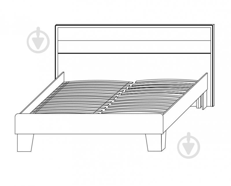 Кровать SOKME Скарлет 160x200 см дуб сонома/венге магия - фото 2