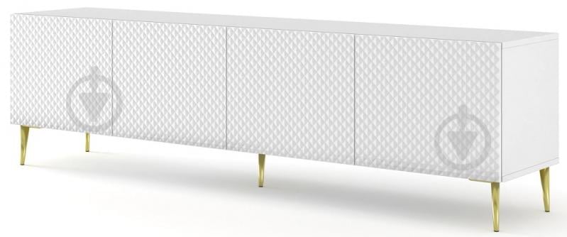 Тумба під ТВ BIM Furniture Ravenna 4д 2000x560x420 мм золотий/білий (RAVENNA_C_DIAMOND_MDF_HG_TV_ST) - фото 1 Тумба під ТВ BIM Furniture Ravenna 4д 2000x560x420 мм золотий/білий (RAVENNA_C_DIAMOND_MDF_HG_TV_ST) - фото 1