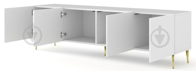Тумба під ТВ BIM Furniture Ravenna 4д 2000x560x420 мм золотий/білий (RAVENNA_C_DIAMOND_MDF_HG_TV_ST) - фото 2 Тумба під ТВ BIM Furniture Ravenna 4д 2000x560x420 мм золотий/білий (RAVENNA_C_DIAMOND_MDF_HG_TV_ST) - фото 2