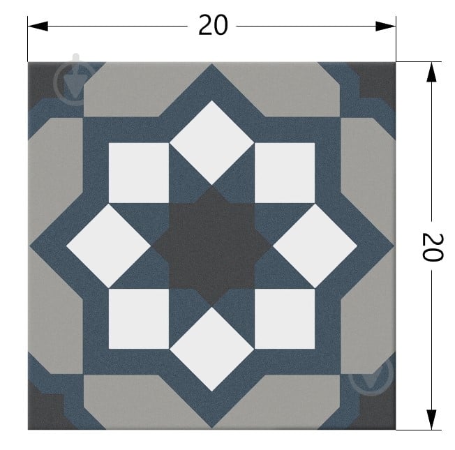 Плитка Cifre Hidra Capri Cold 20x20 - фото 2