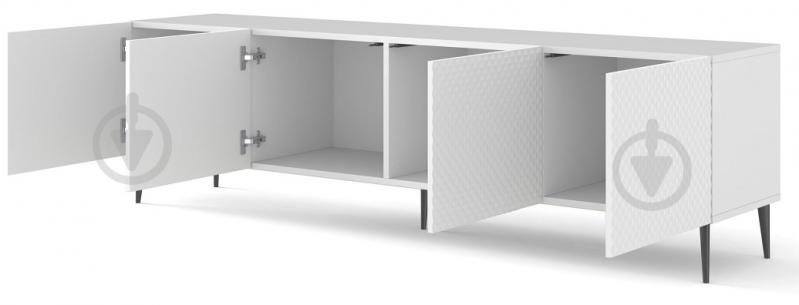 Тумба під ТВ BIM Furniture Ravenna 4д 2000x560x420 мм чорний/білий (RAVENNA_C_DIAMOND_MDF_HG_TV_ST) - фото 2 Тумба під ТВ BIM Furniture Ravenna 4д 2000x560x420 мм чорний/білий (RAVENNA_C_DIAMOND_MDF_HG_TV_ST) - фото 2