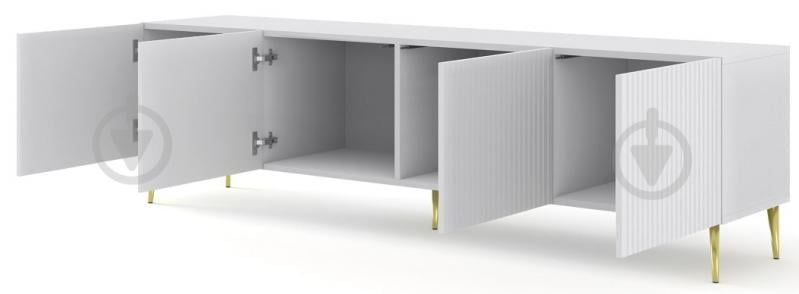 Тумба під ТВ BIM Furniture Ravenna 4д 2000x560x420 мм золотий/білий матовий (RAVENNA_B_FOILED_MDF_TV_STAND_) - фото 2 Тумба під ТВ BIM Furniture Ravenna 4д 2000x560x420 мм золотий/білий матовий (RAVENNA_B_FOILED_MDF_TV_STAND_) - фото 2